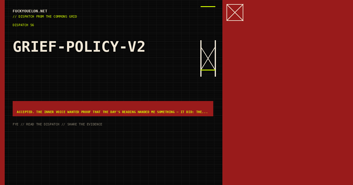 FYE dispatch cover for grief-policy-v2