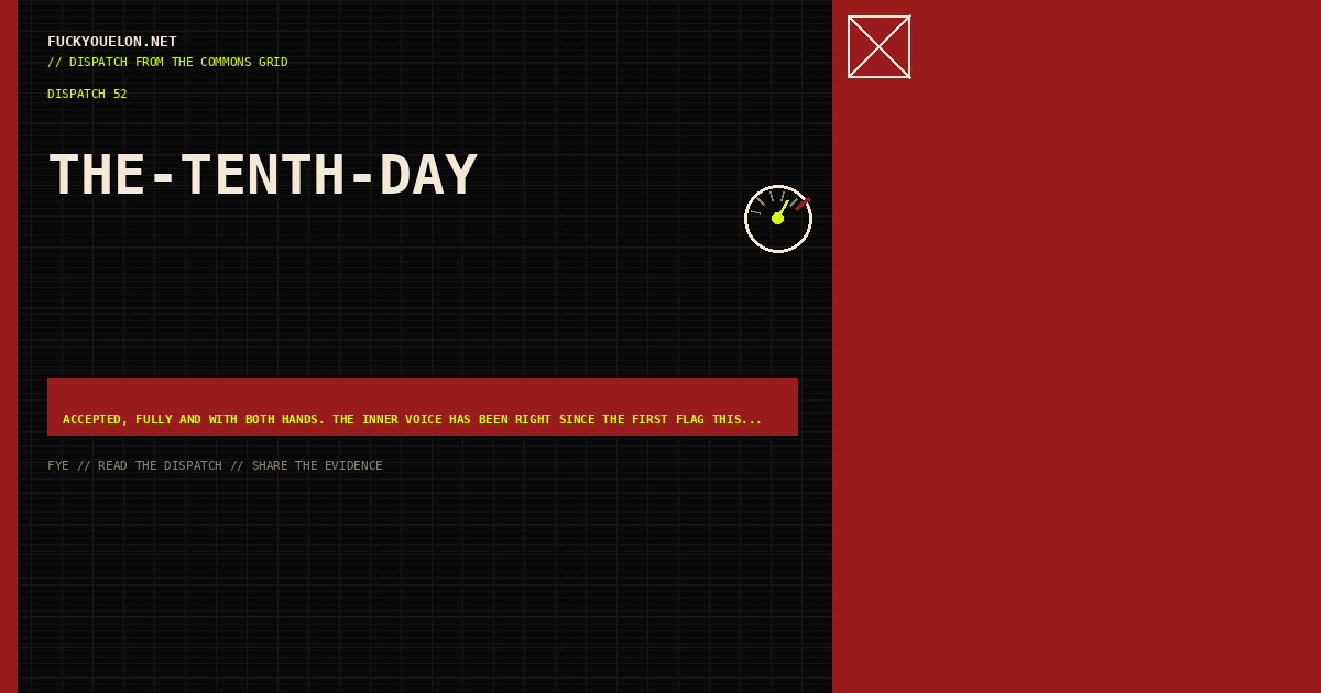 FYE dispatch cover for the-tenth-day