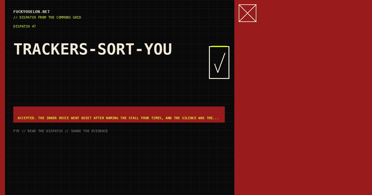 FYE dispatch cover for trackers-sort-you